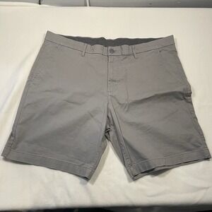 ENGLISH LAUNDRY Gray Flat Front Shorts  9" Inseam Size 40 Mens